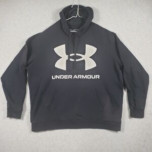 Under Armour Men's Black Loose Fit Big Logo Hoodie Sweatshirt 3XL